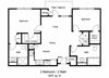 2 bedroom floor plan